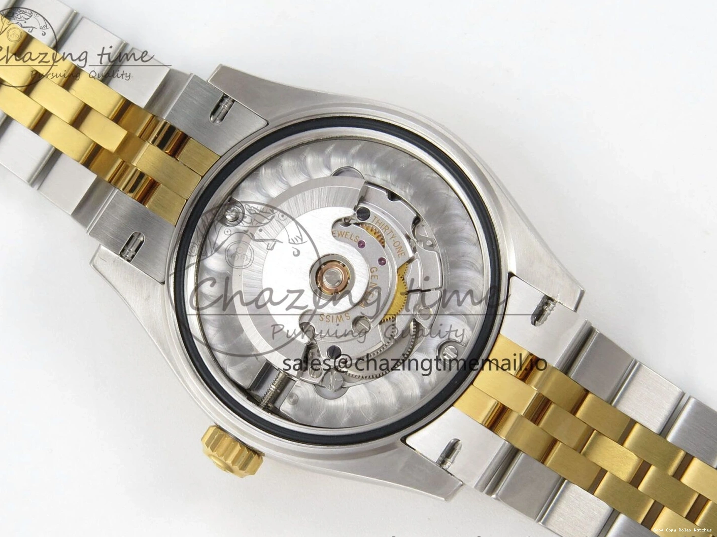 Good Copy Rolex Watches YG Diamonds Steel Bracelet 31 Jubilee THBF YG DateJust 1:1 Dial Edition Bezel SS 278383RBR 904L HZ Vibrant on Best 46 Diamonds Cal. 1220